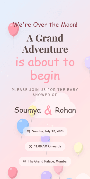Over the Moon Baby Shower