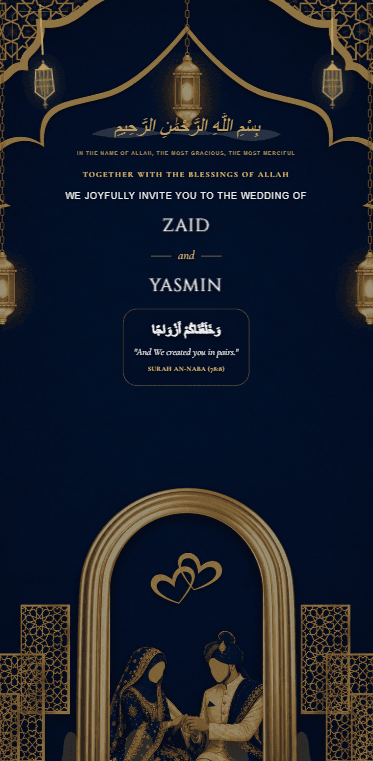 Royal Blue Islamic Nikah